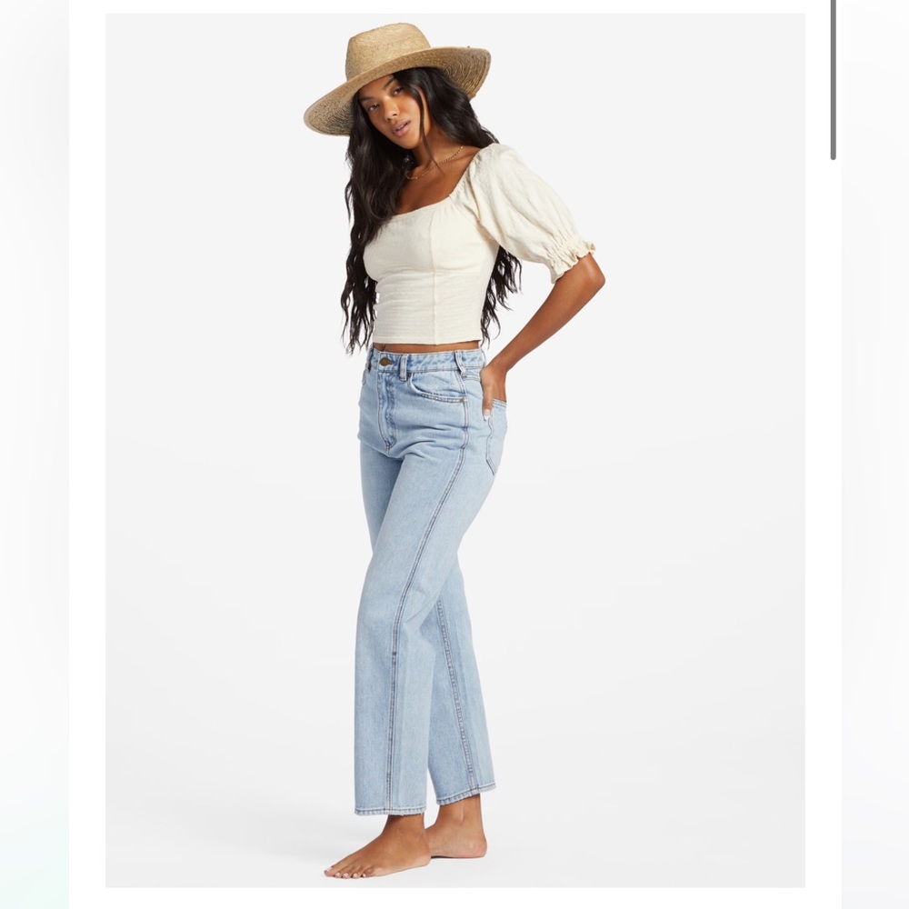 NWT Billabong All Day Straight Leg Jeans Blue Surf